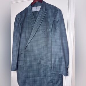 Black and teal suit